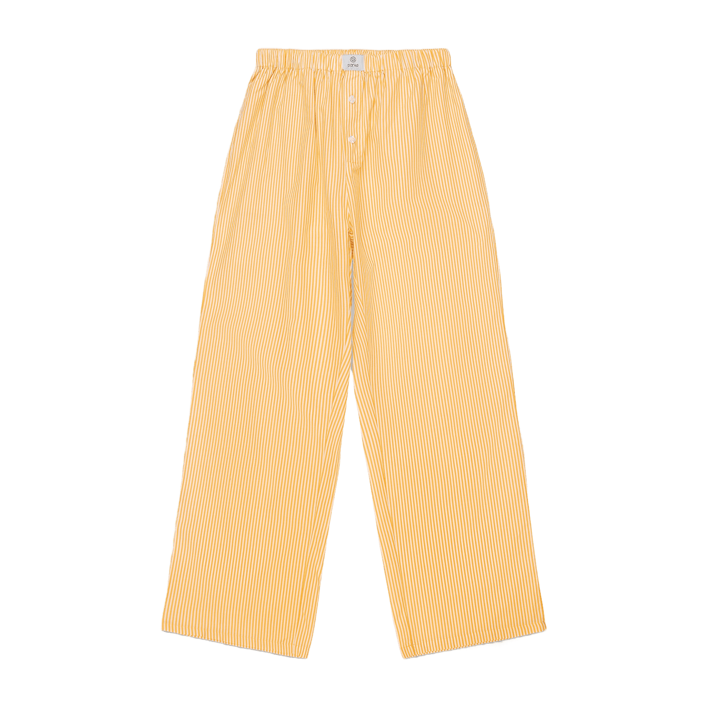 striped boxer pants flat lay - butter stripe