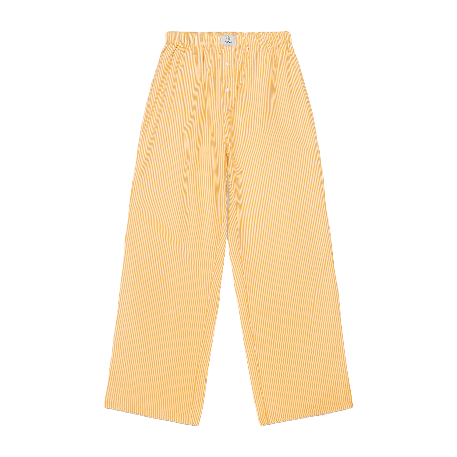 striped boxer pants flat lay - butter stripe