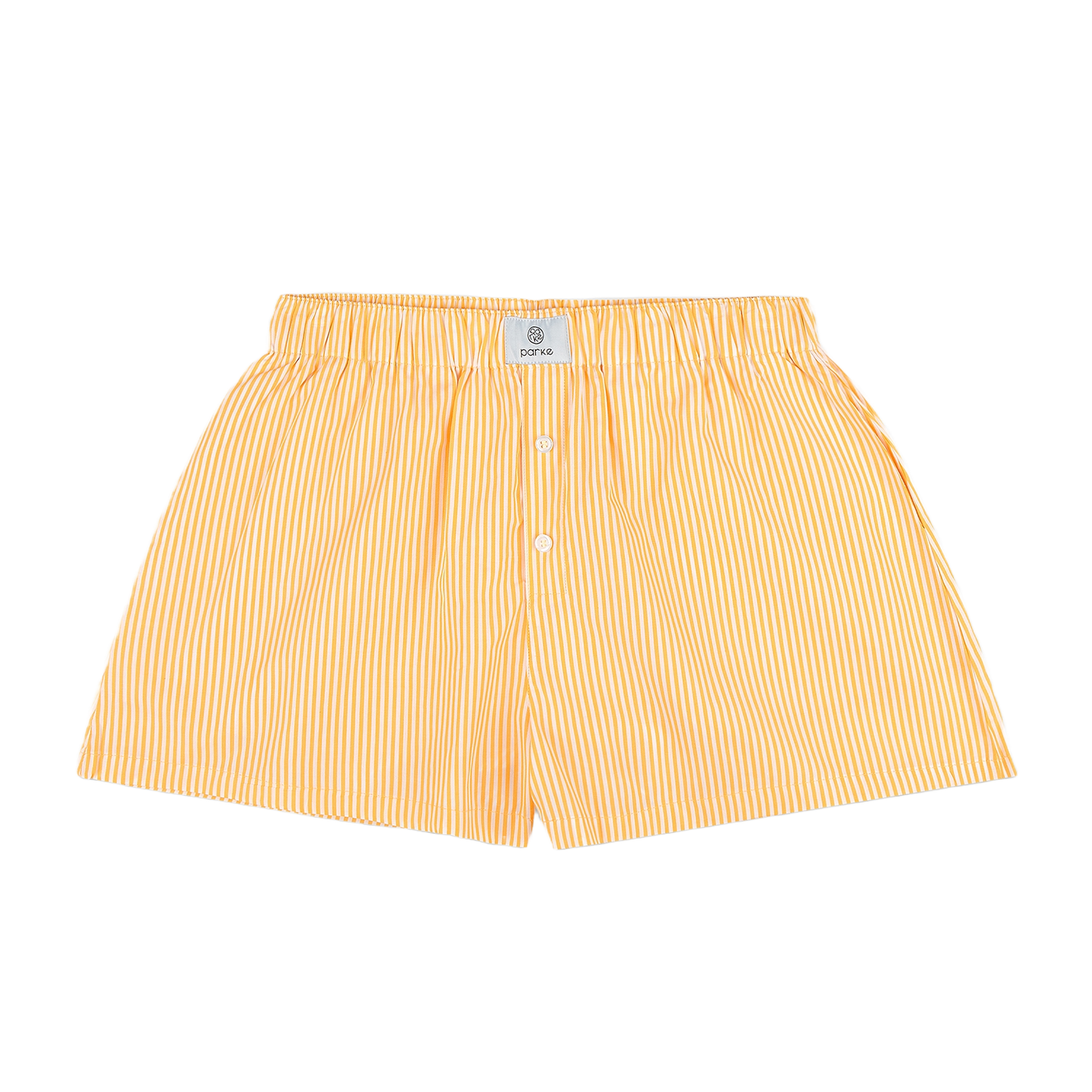 striped boxer shorts flat lay - butter stripe