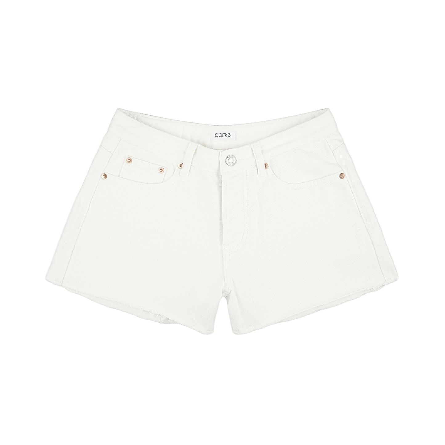 flatlay of baggy shorts in white -white