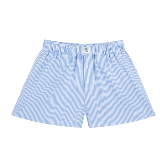 striped boxer shorts flat lay -sky stripe