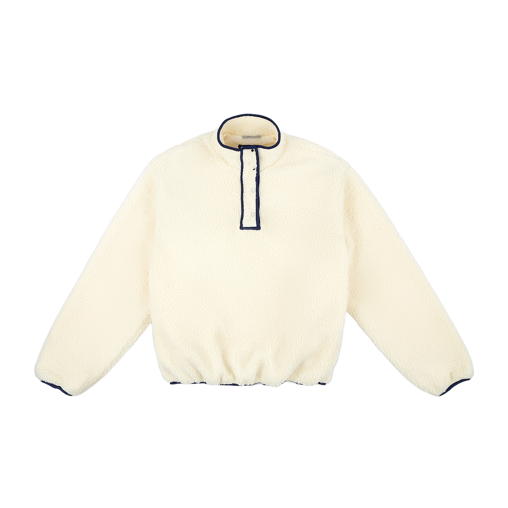 cream hooded fleece flat lay- cream