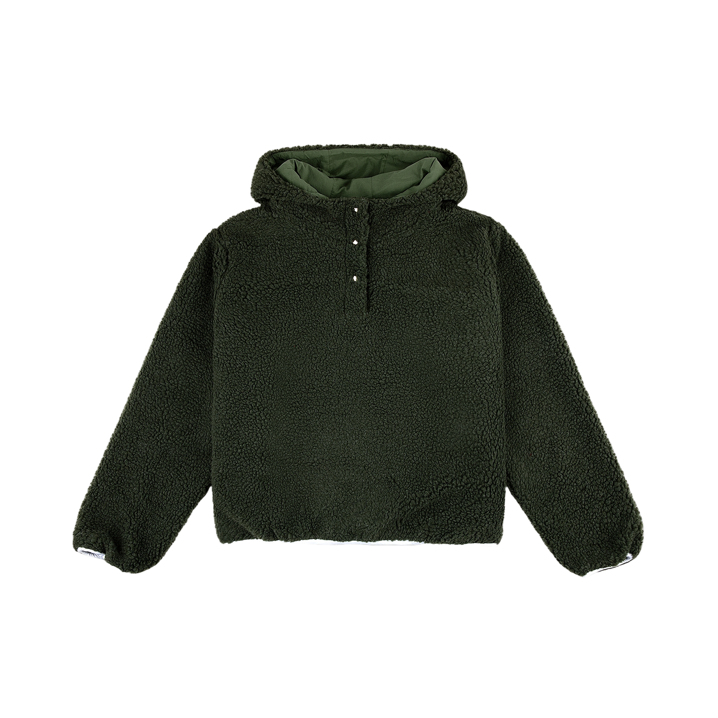 hunter green hooded fleece flat lay- hunter green