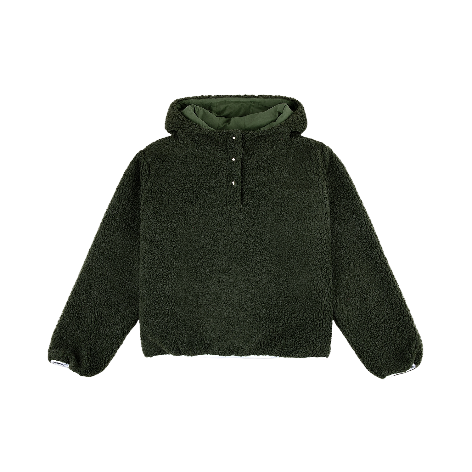 hunter green hooded fleece flat lay- hunter green