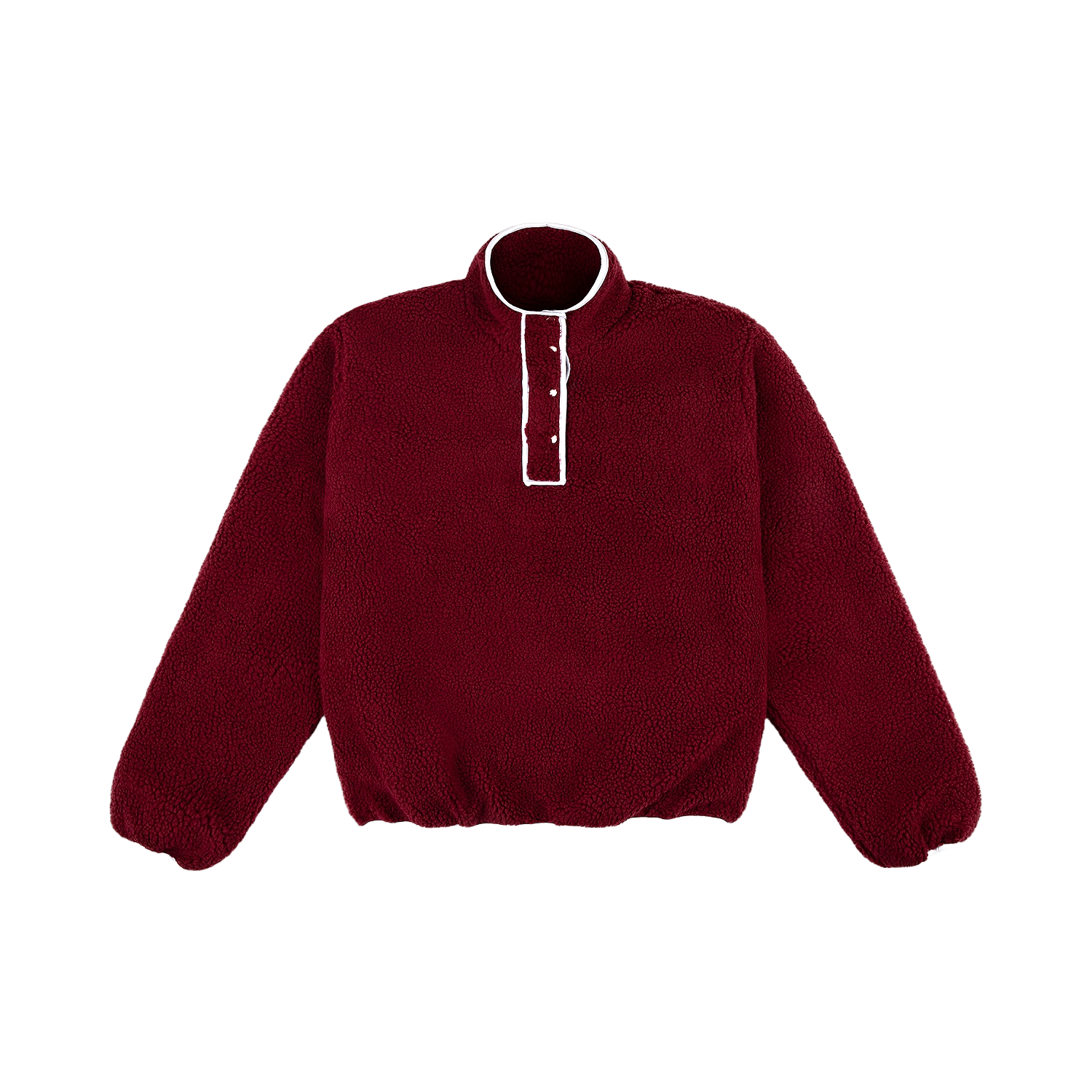 maroon pullover fleece flat lay- maroon