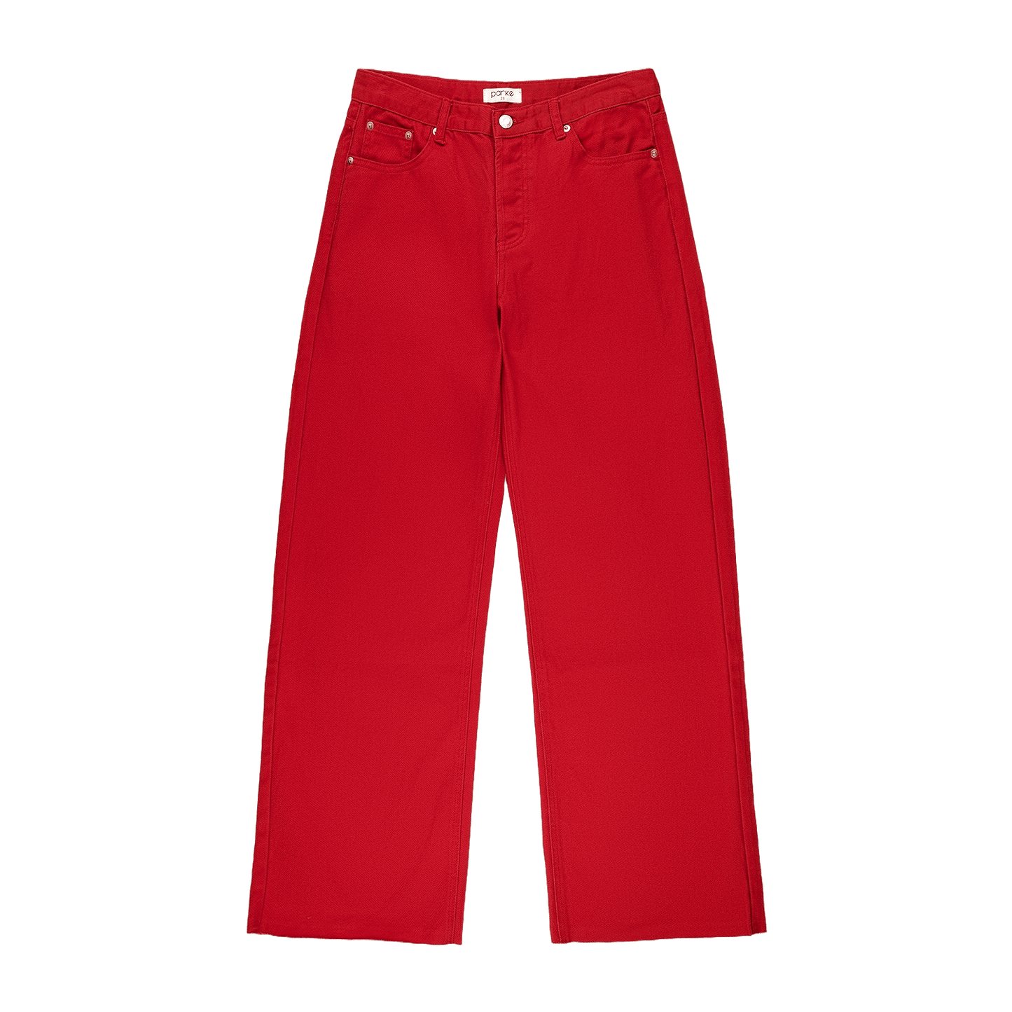 flat lay low rise baggy jean- washed red