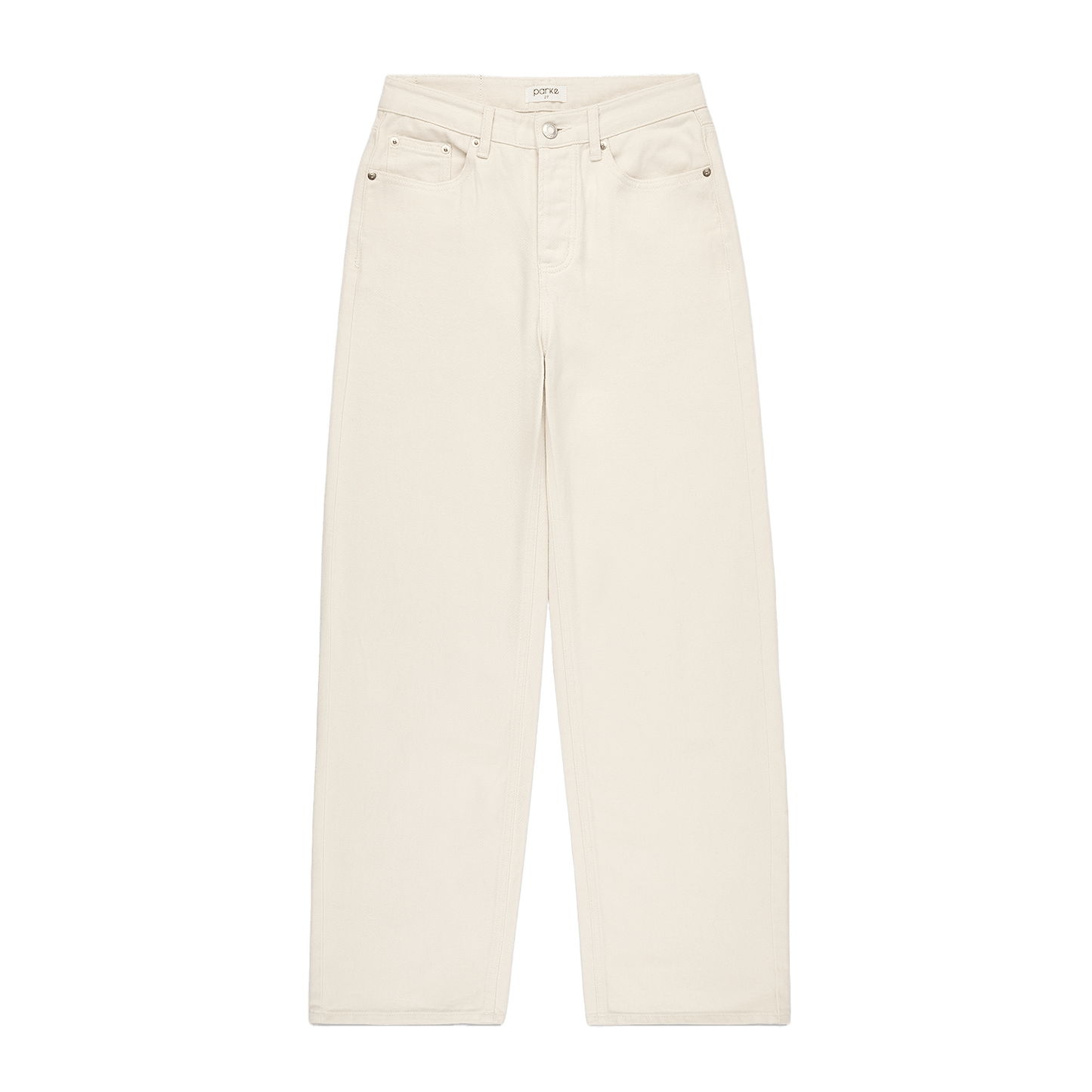 cream classic straight jean flat lay- cream