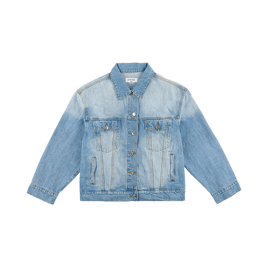 Light Wash Oversized Jean Jacket