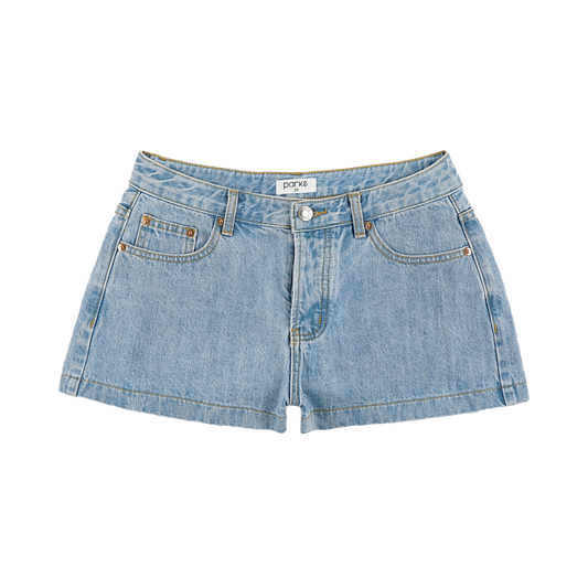 Light Wash Denim Mini Shorts