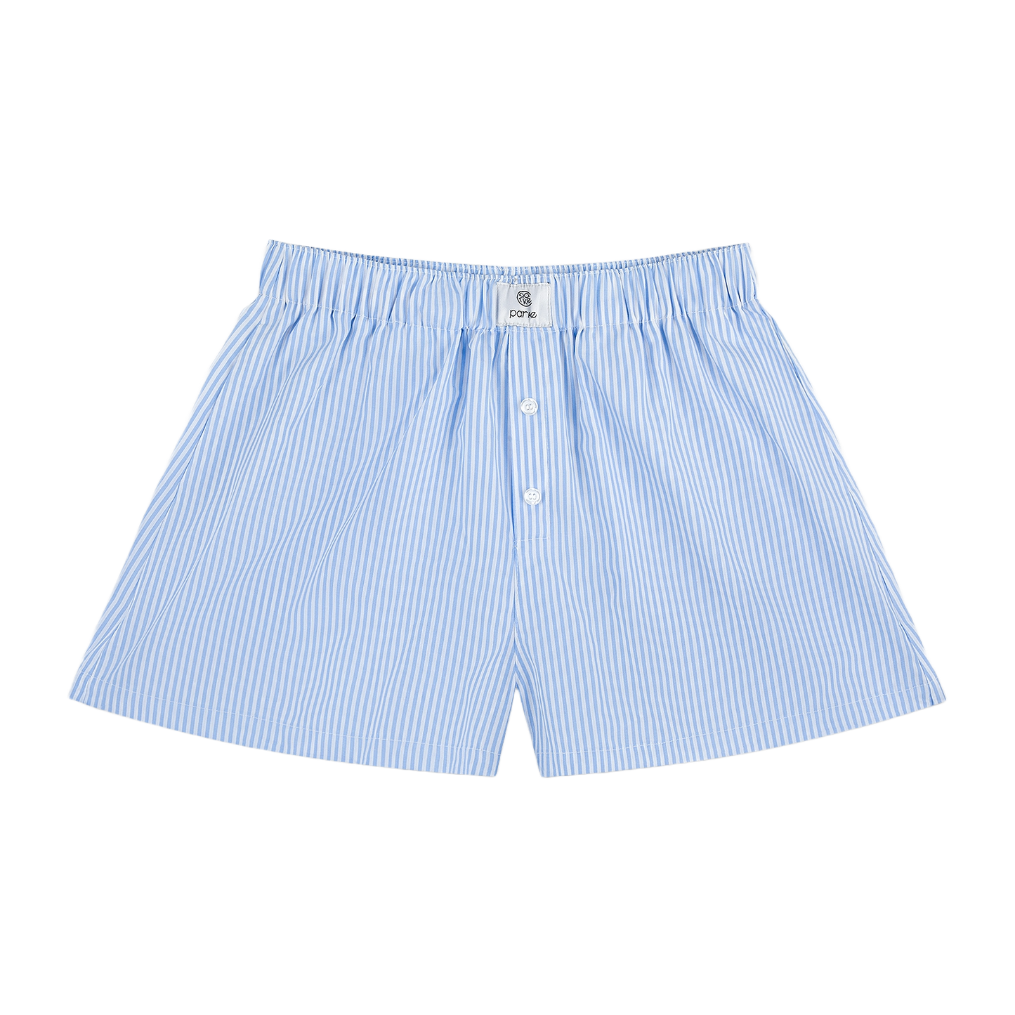 striped boxer shorts flat lay - sky stripe