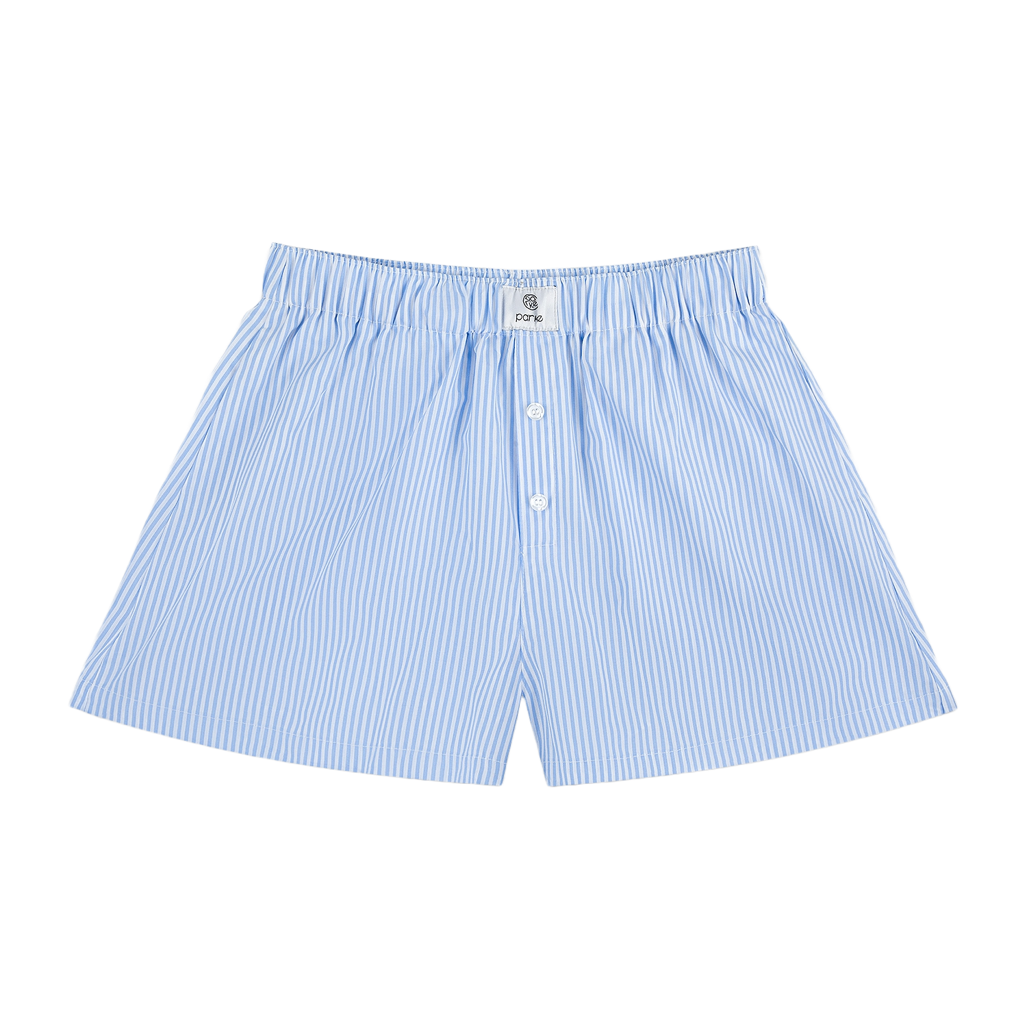 striped boxer shorts flat lay - sky stripe