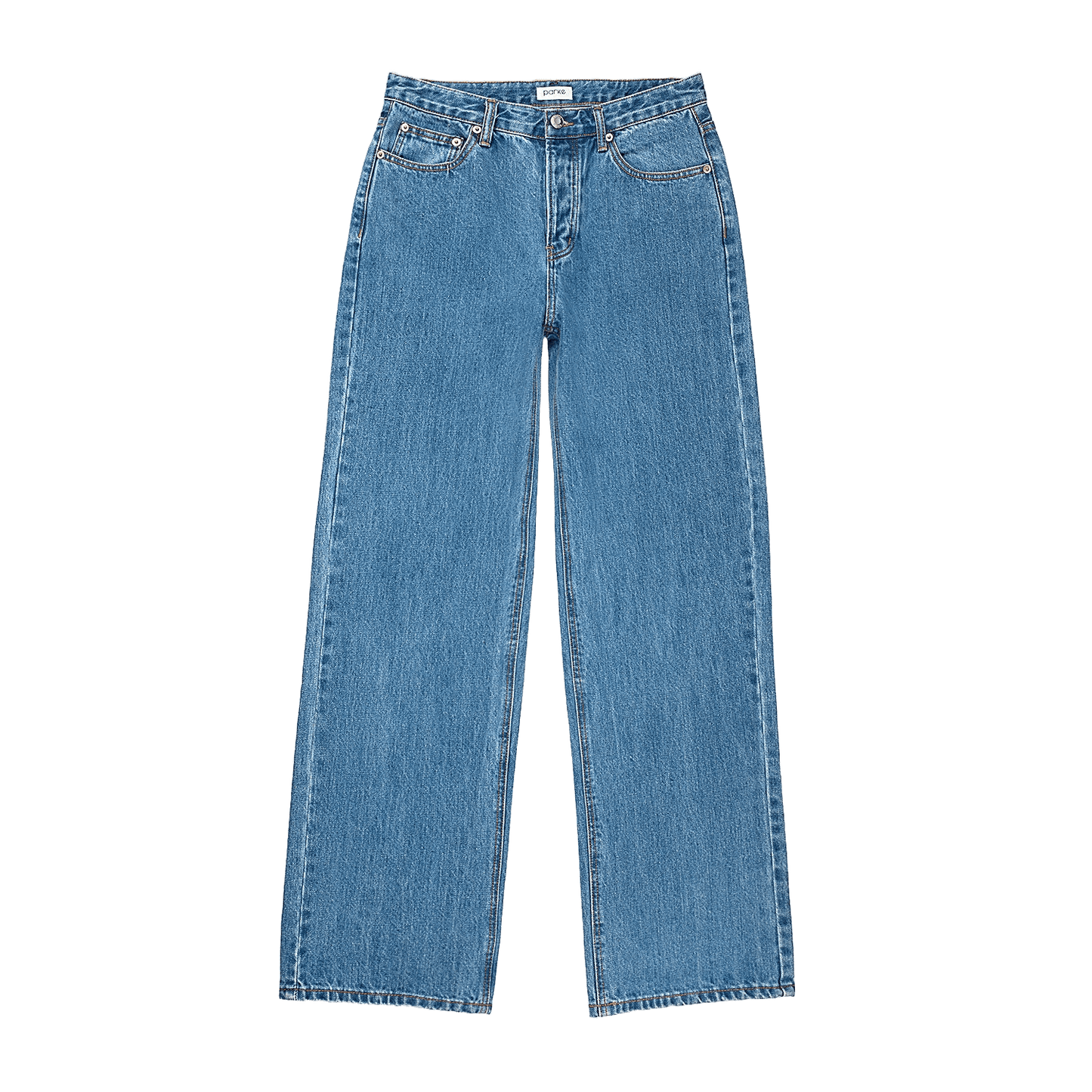 med wash classic straight jean flat lay- med wash