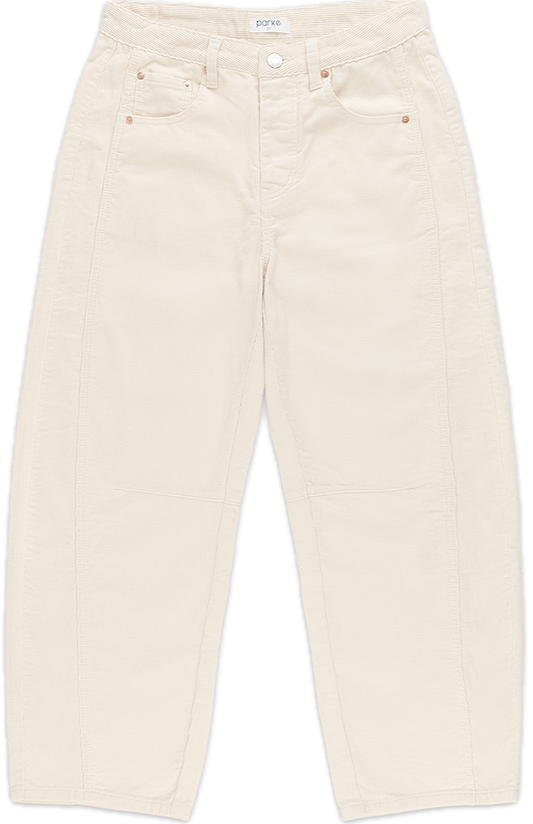 cream cord horseshoe pant flat lay -cream