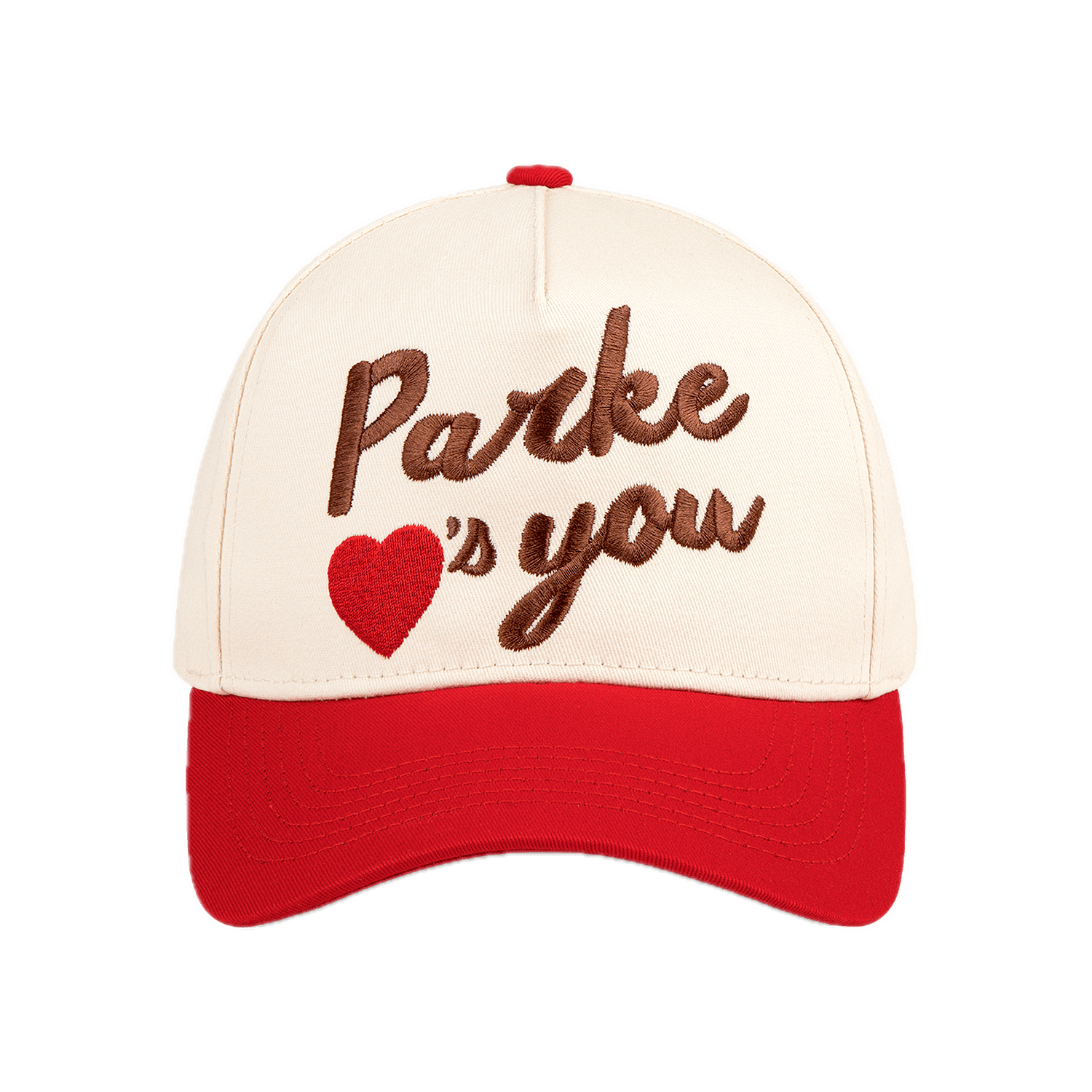 parke loves you hat -cream