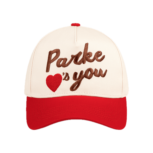 parke loves you hat -cream