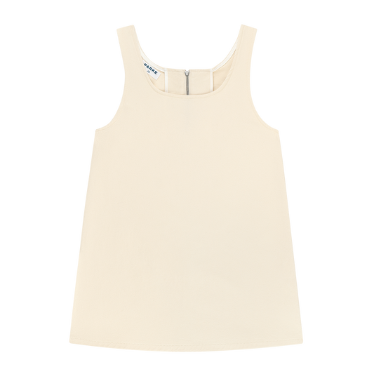 Denim Mini Dress - Cream