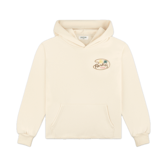 bayside hoodie flat lay - cream