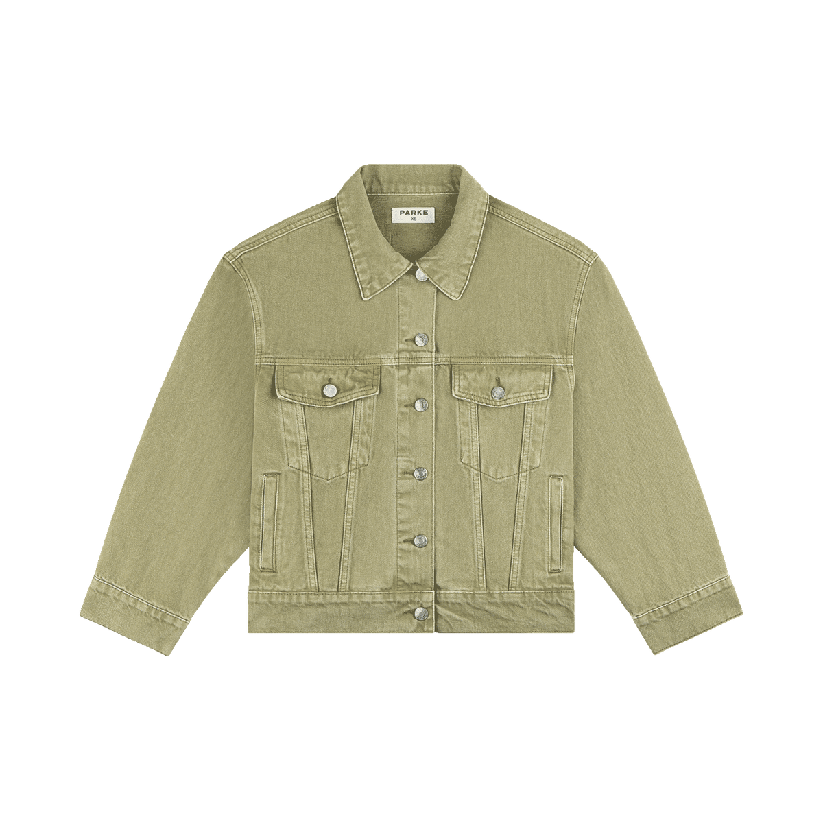 Oversized Denim Jacket - Moss