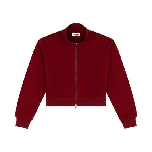 Zip Up Mockneck - Maroon