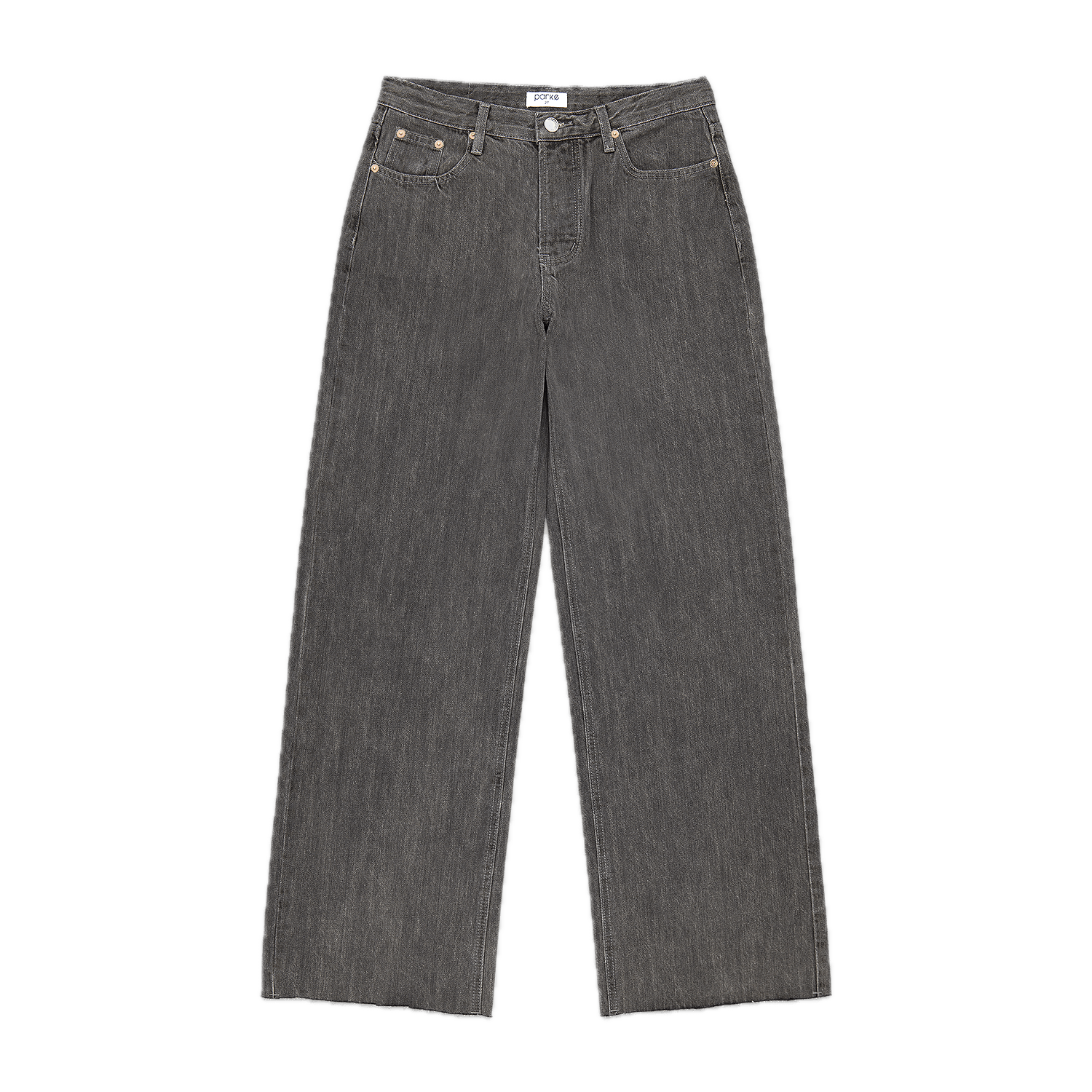 flat lay low rise baggy jean - grey