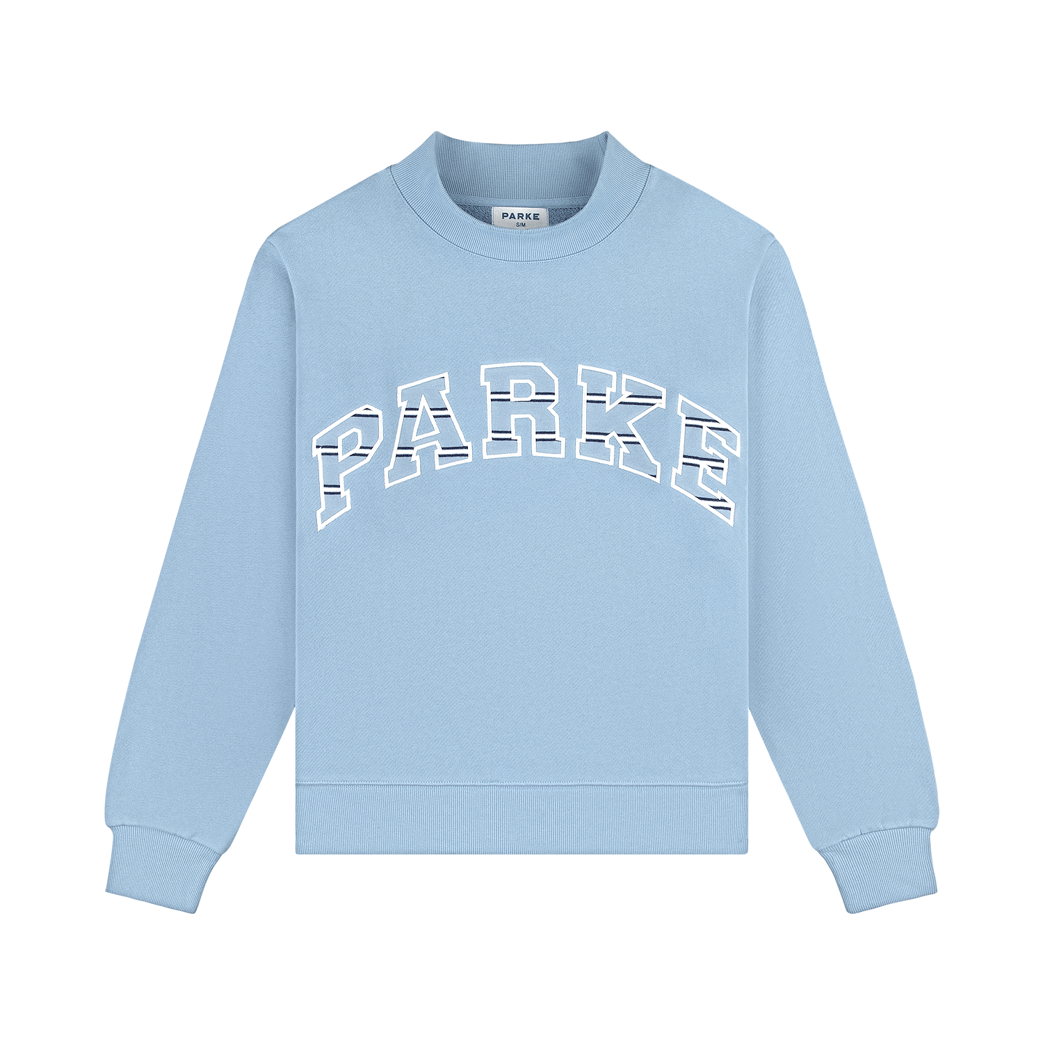Maggie & Emma Heritage Varsity Mockneck -sky