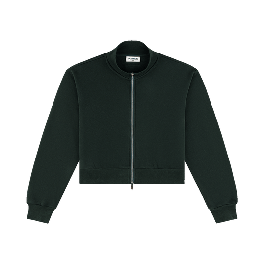 Zip Up Mockneck - Forest