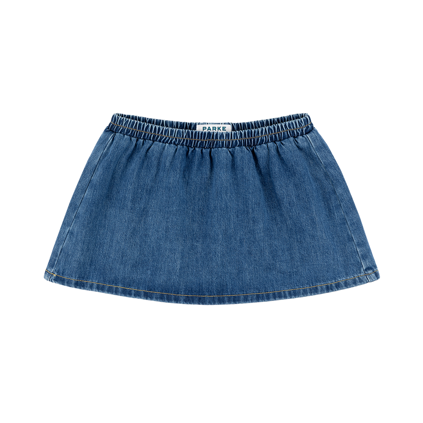 Elastic Mini Skirt - Medium Wash