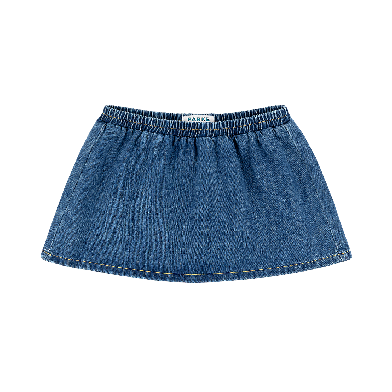 Elastic Mini Skirt - Medium Wash
