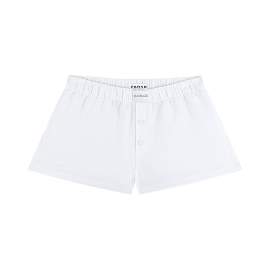 Linen Boxer Short - White