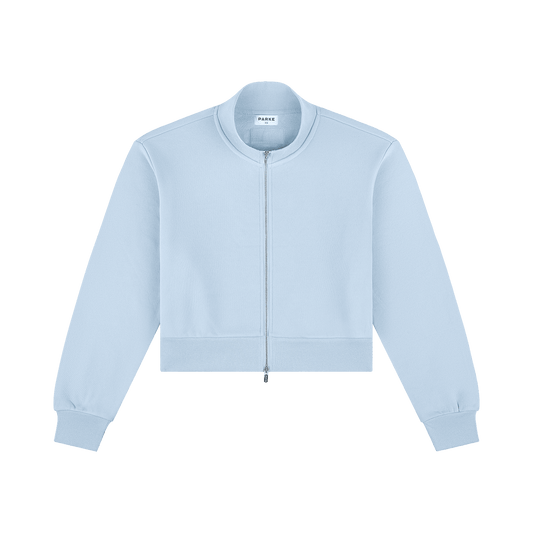 Zip Up Mockneck - Powder Blue