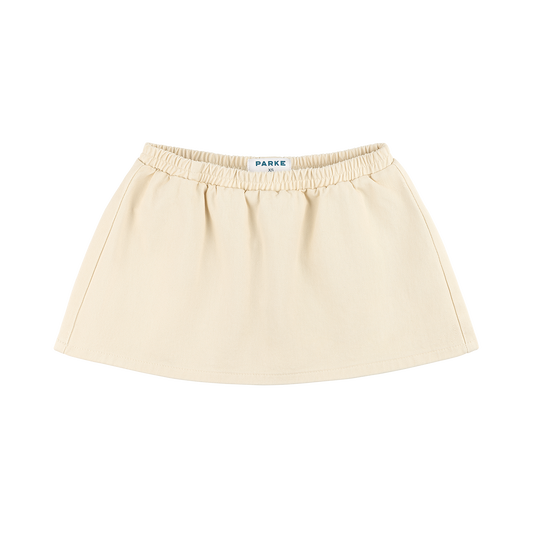 Elastic Mini Skirt - Cream