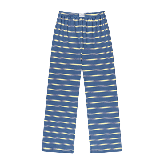 Cotton Boxer Pants - Washed Indigo Stripe