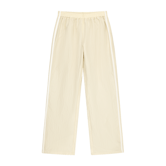 Sport Stripe Nylon Pants - Buttercream
