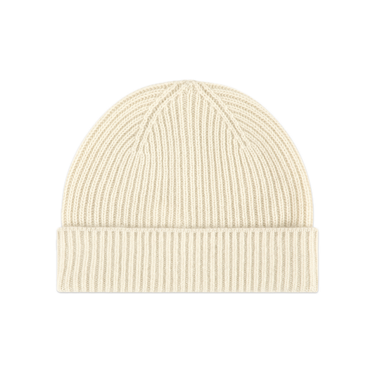 cream cashmere hat flat lay- cream