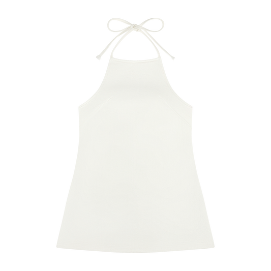 Halter Dress - White