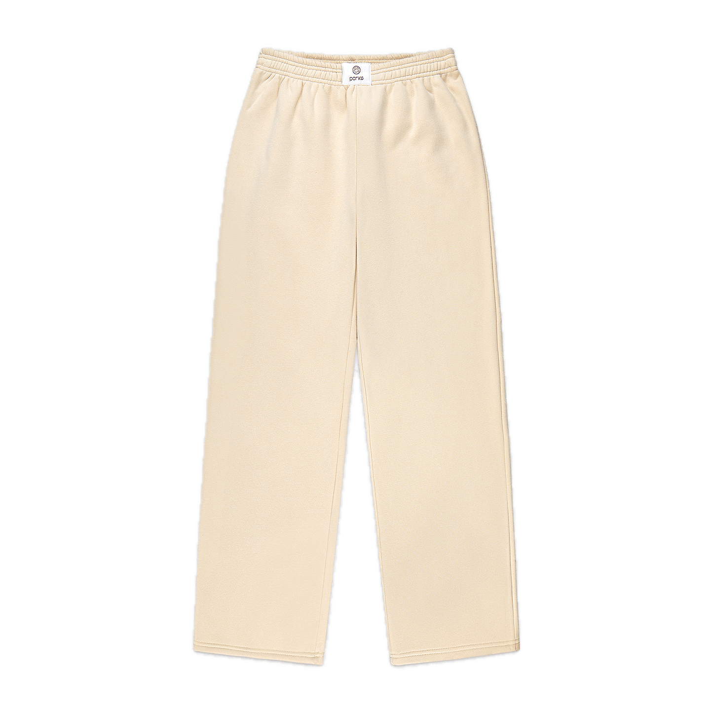 buttercream boxer sweat pant flat lay- buttercream