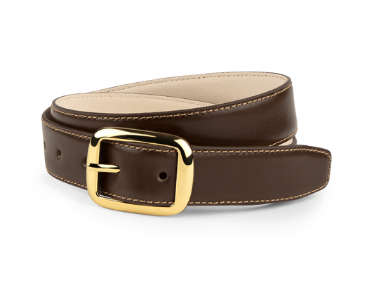 parke x aureum belt flat lay -brown