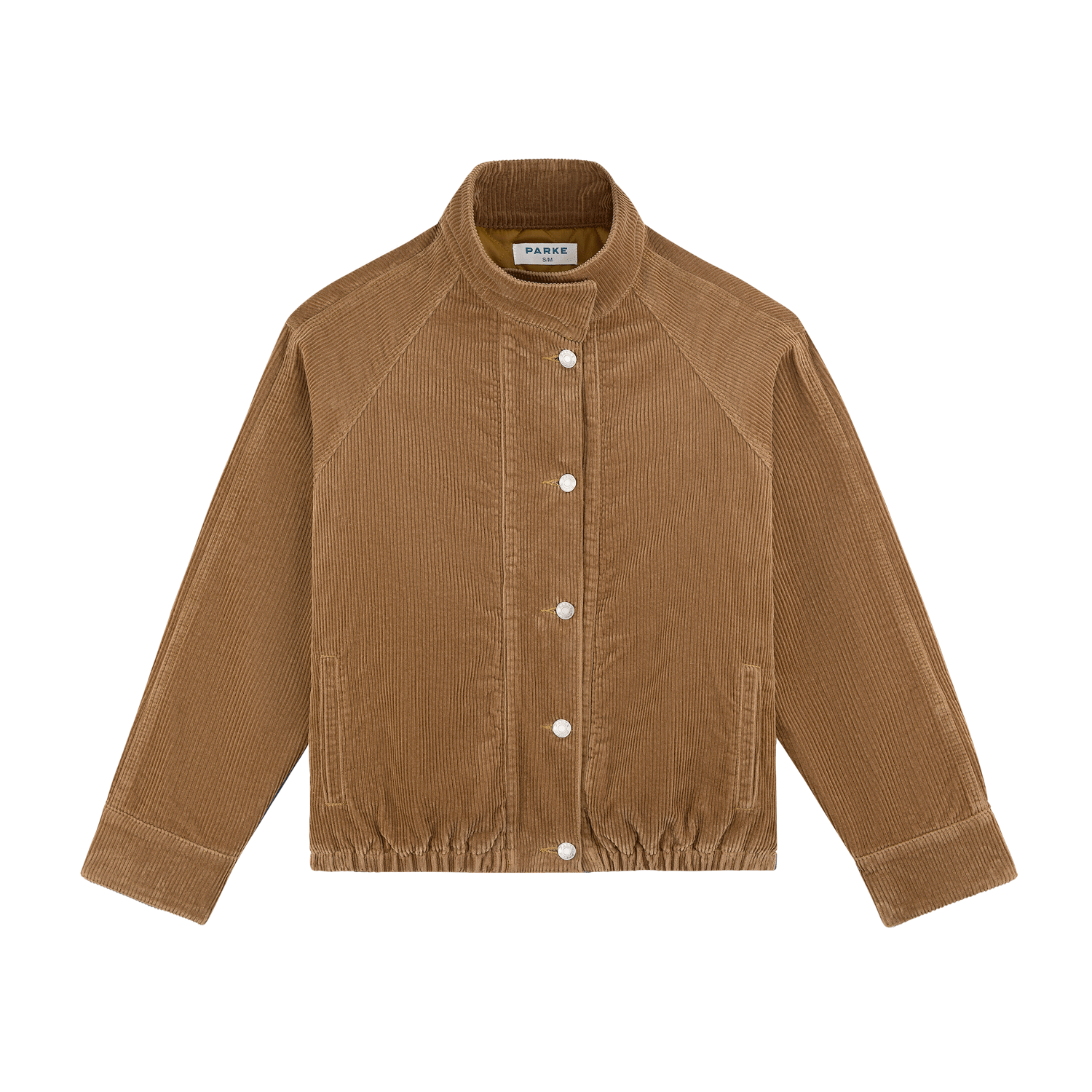 Corduroy Lined Bomber Jacket -caramel corduroy