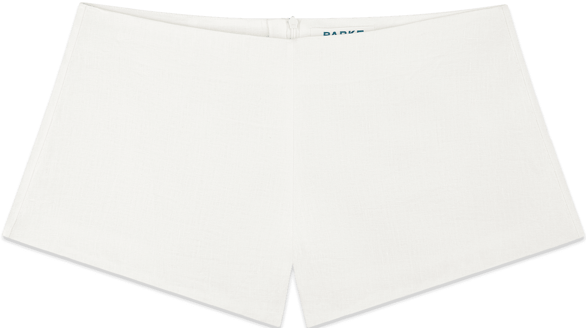 linen mini short-white