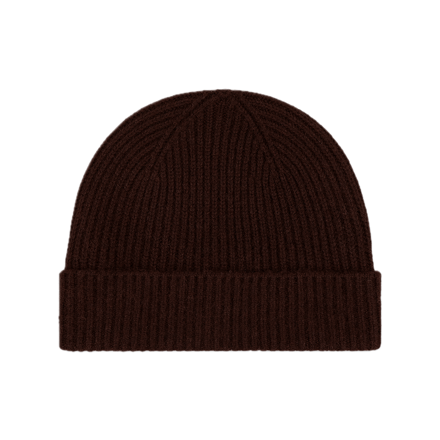 chocolate cashmere hat flat lay - chocolate