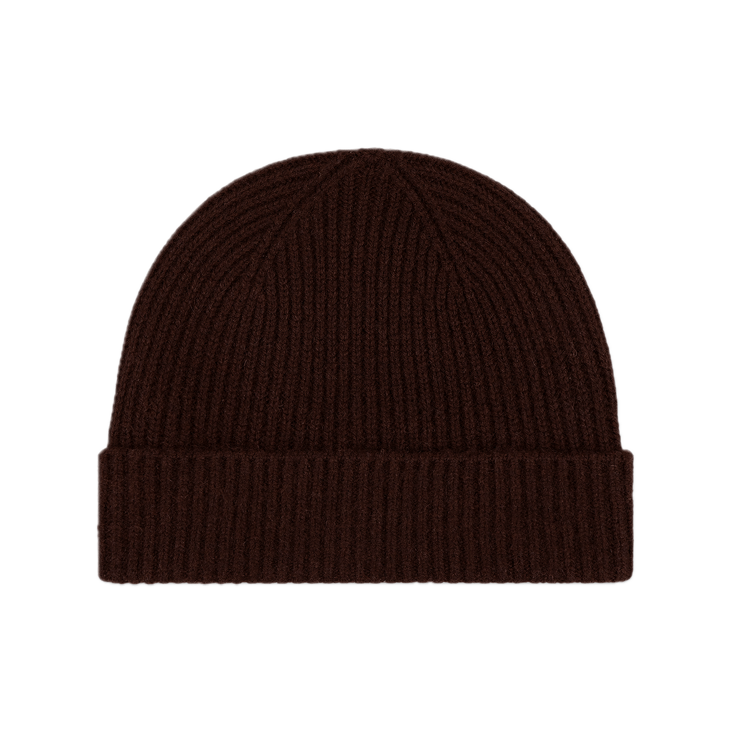 chocolate cashmere hat flat lay - chocolate