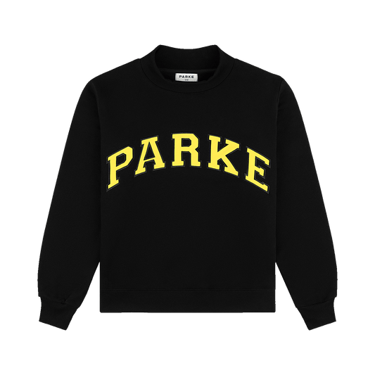Varsity Mockneck - Black + Yellow