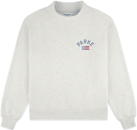 flag mockneck flat lay -heather grey