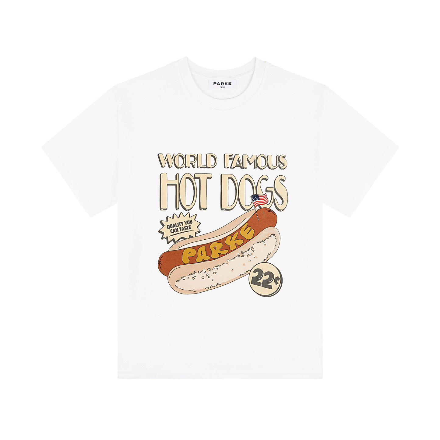 Hot Dog Graphic Tee - White