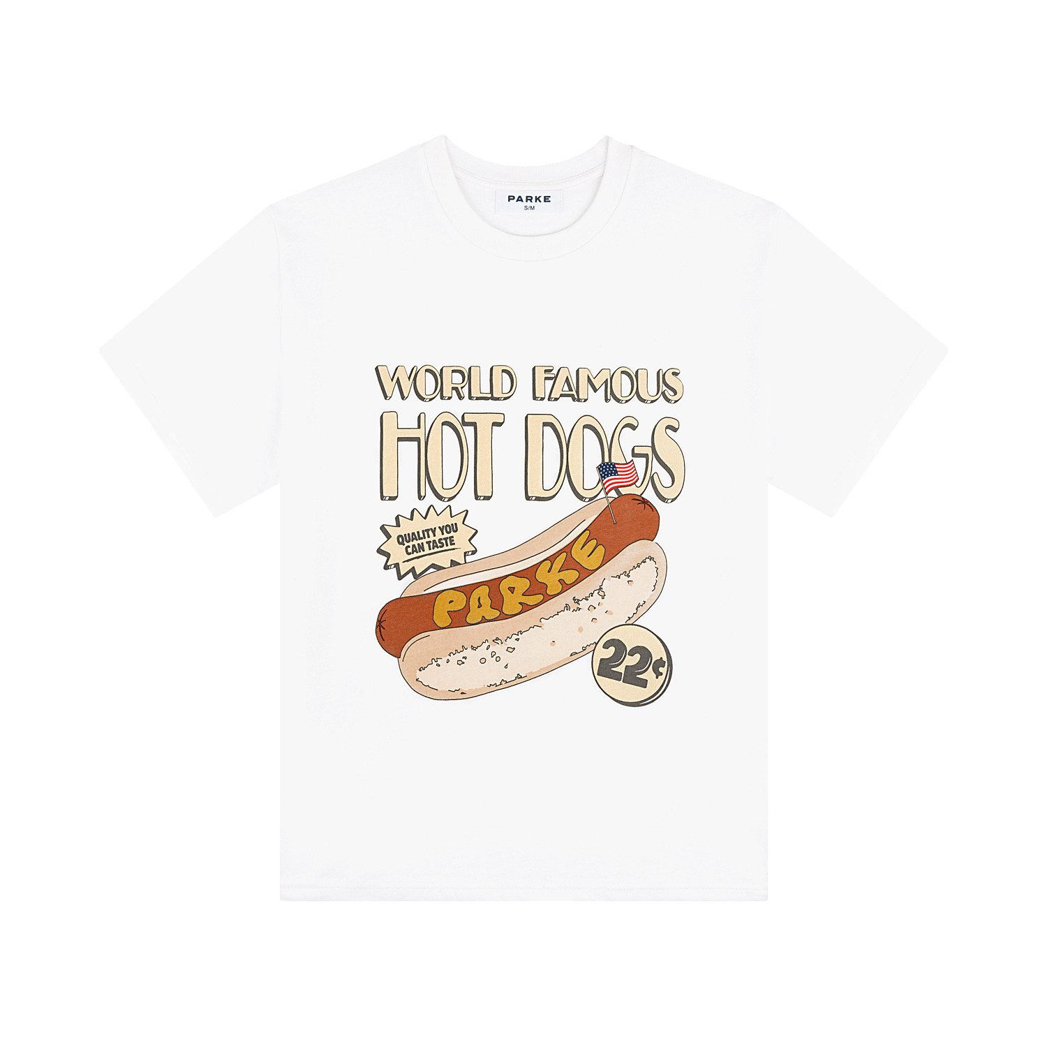 Hot Dog Graphic Tee - White