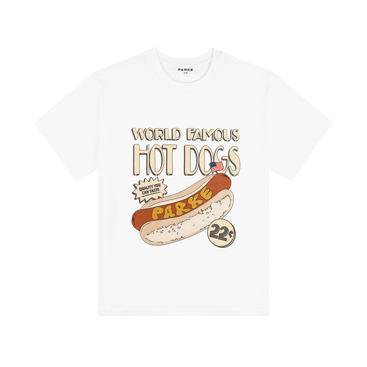 Hot Dog Graphic Tee - White