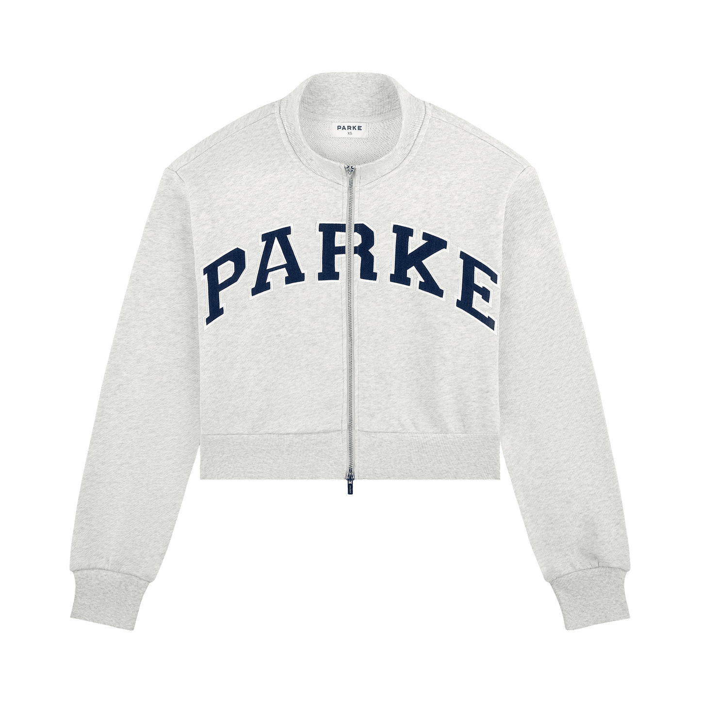 Varsity Zip Up - Heather Grey + Denim