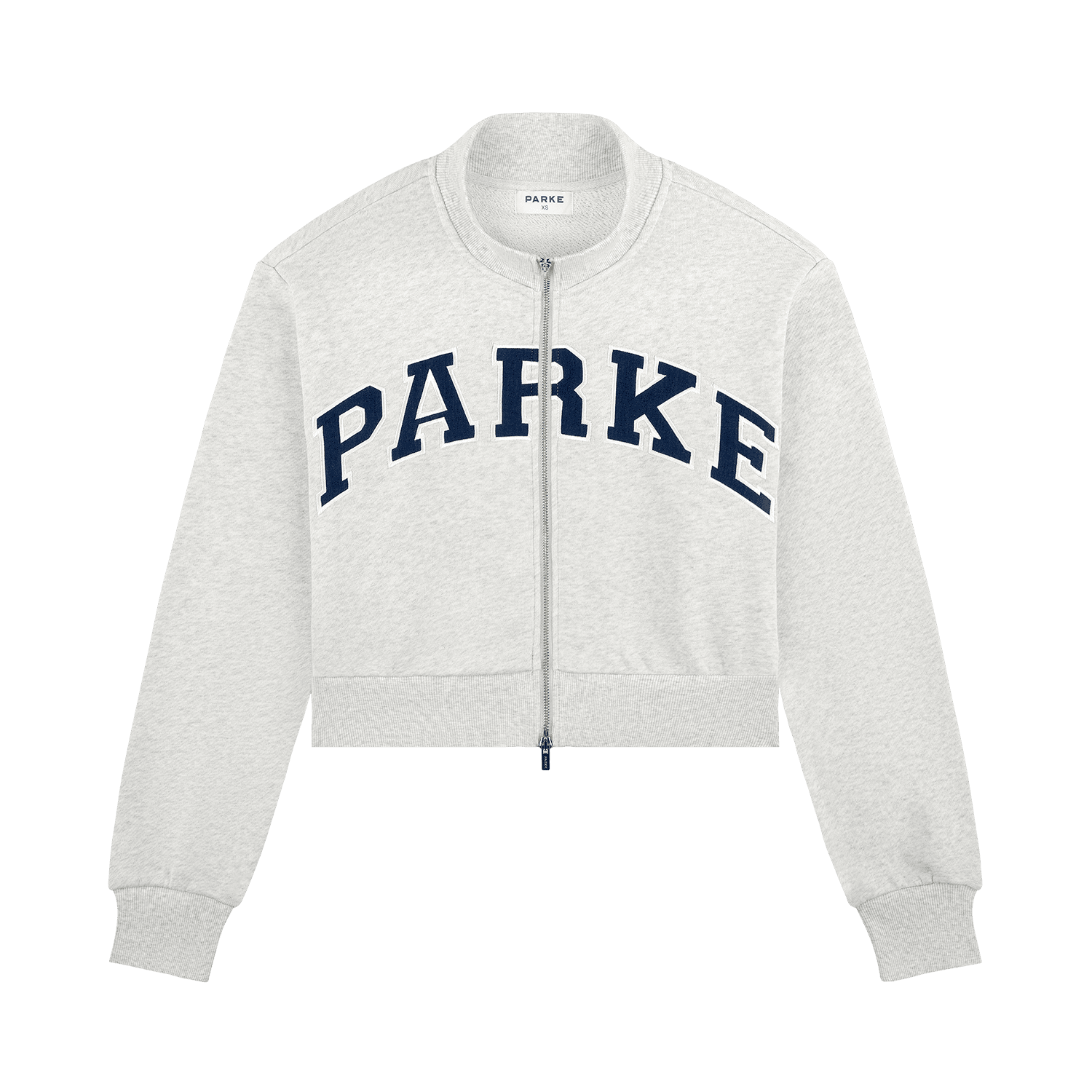 Varsity Zip Up - Heather Grey + Denim