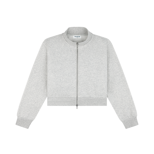 Zip Up Mockneck - Classic Grey