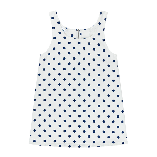 Polka Dot Mini Dress - White Polka Dot